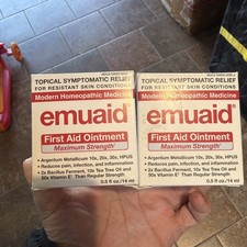 Lot Of 2 NEW Emuaid First Aid Ointment Maximum Strength 0.5 Oz  08/2027 picture