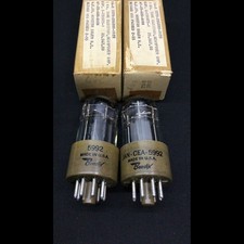 NOS NIB Pair BENDIX JAN CEA 5992 Holy Grail (6V6GT) Vacuum Tubes TESTED C.9501 picture