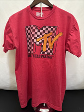 Classic MTV Red Graphic Short Sleeve Tee Shirt - Adult Size L picture
