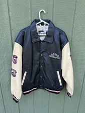 Vintage Disney World 2000 Leather Varsity Jacket Size XL Mickey Mouse VERY picture
