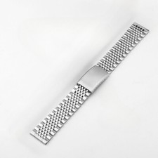 High Quality 9 Beads Stainless Steel Arc Watch Strap 18/20/22mm Metal Bracelet picture