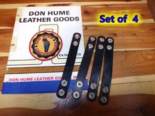 4 Set DON HUME Black Police Duty Belt Keepers 3/4