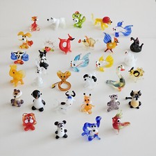 Handcrafted Mini Glass Animal Figurines Set of 4 Randomly Selected Unique Pieces picture