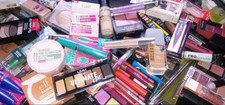 100 Pc Mixed Namebrand/Generic Makeup/Tools Lot: CoverGirl NYX L'Oreal Etc READ picture