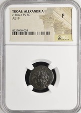 Alexandria Troas 164BC-135BC Ancient Greek City NGC Graded Fine Lyre Scarce Type picture