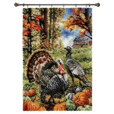 Herrschners® Turkey Grove Kit & Hanger Latch Hook Kit picture