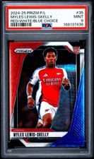 2024-25 Panini Prizm EPL Myles Lewis-Skelly RC Red White Blue Choice PSA 9 #35 picture