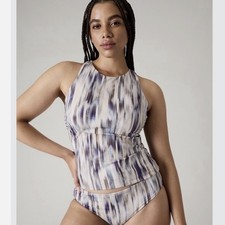 Athleta Maldives Tankini Striped NEW Size Medium 36 B/C picture