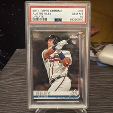 Austin Riley 2019 Topps Chrome Update #37 PSA 10 ROOKIE RC Braves picture