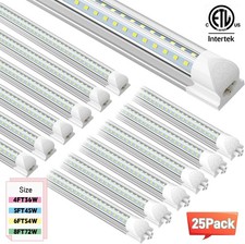8 FT 25 Pack LED Shop Light Fixture T8 4FT 5FT 6FT LED Tube Light Bulb 8 Foot picture