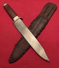 WW2 USMC LARGE THEATER KNIFE - 14.5” - INITIALS - ORIGINAL SHEATH picture