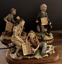 Vintage Italian Figurine Lot of 3 Signed BA Capodimonte Style Armani  A. Belli picture