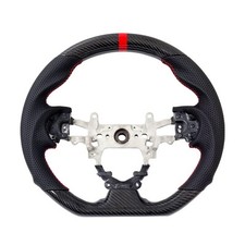REVESOL Real Carbon Fiber Black Steering Wheel for 2012-2015 HONDA CIVIC GEN9 SI picture