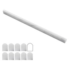 Lovdeco Carrara White 1/2 X 12 Marble Pencil Liner Tile Edge Trim Molding For picture