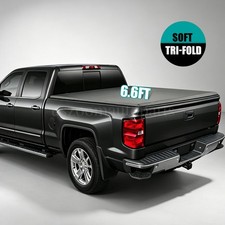 6.6FT Soft Tri-Fold Tonneau Cover For 2014-2019 Chevy Silverado GMC Sierra 1500 picture