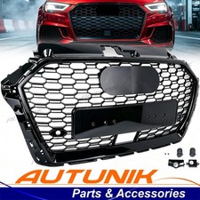 Fit 2017-2020 Audi A3 8V S3 With ACC Honeycomb Front Grille Grill RS3 Style picture