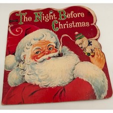 Vintage Artcraft The Night Before Christmas Die-Cut Book Saalfield 688 Santa picture