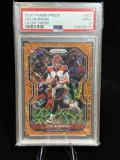 Panini 2020 Prizm Joe Burrow #307 Bengals Lazer Prizm Rookie PSA 9 picture