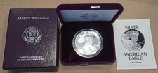 1993-P Proof American Silver Eagle 1 oz .999 Silver Dollar OGP Box COA picture