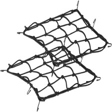 2 Pack Motorcycle Cargo Bungee Net 12''X12'' Retractable Elastic Rope Mess Strap picture