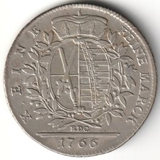 1766 German States Saxony-Albertine Thaler Large Silver Nice  picture