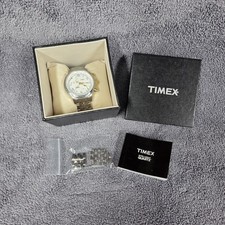 Timex T2N613 Men Silver Chrono Stainless Steel Watch Intelligent Quartz  picture