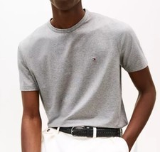Tommy Hilfiger Mens Large Tshirts Core Flag Crew-neck Gray Heathered New W Tags picture