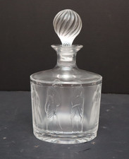 VTG Lalique Crystal Femmes Decanter Raised Relief Art Deco Women Dancers (Chip) picture