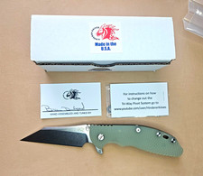 Hinderer Knives XM-24 4.0 Skinny Wharncliffe S45VN Green G10 Bronze Ti picture