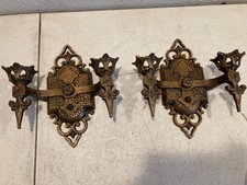 Antique 1930s J.C. Virden. Gothic Revival Wall Sconces Pair  Cast Metal picture