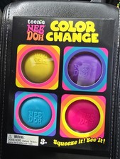 AUTHENTIC Schylling Nee Doh Teenie Color Change Squeeze Toy Set 4 Pack  picture