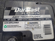 Duralast Platinum H7-AGM Battery 850 COLD CRANKING AMPS 1000 CRANKING AMPS 1YR picture