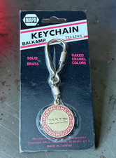 NOS Rare 90s Vintage NAPA Balkamp GMC Keychain Solid Brass Enamel Sealed picture