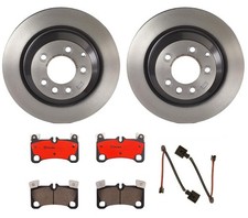 Brembo Rear Brake Kit Ceramic Pads Sensors 358mm Disc Rotors For Audi Q7 '10-'15 picture
