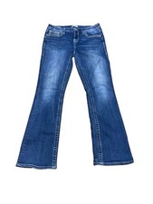 Vigoss Slim Boot Denim Jeans Thick Stitch Medium Wash Size 10 31/31 picture