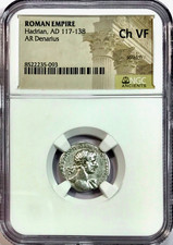 117-138 AD Hadrian As Augustus Ancient Roman Silver Denarius Rome NGC Choice VF picture