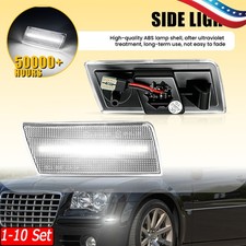 1-10 Set Full White LED Front Side Marker Light For 05 06 07 08-10 Chrysler 300 picture