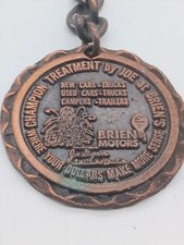 Vintage 1965 Brien Motors Lincoln Penny Keychain Fob picture