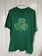 Vintage 80s Hanes St Patricks Day Leprechaun Shamrock T Shirt XL USA picture