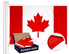 G128 Canada Canadian Flag 2.5x4 Ft Double Sided Embroidered 210D Poly, 3-ply picture