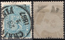 D6-2 Norway 1863-66 NK 8 canc. Christiania 23/2 186, 4 Skilling, MI 8, SC # 8. picture