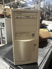 Vintage Mid ATX Beige Computer Tower Case with CD/Floppy picture