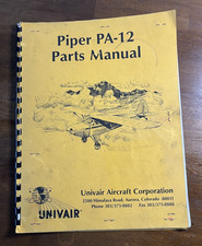 Vintage Piper PA-12 Parts Catalog Manual Univair Original OEM .. picture