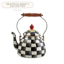 MacKenzie-Childs Courtly Check 2 Quart Tea Kettle 89257 SALE picture
