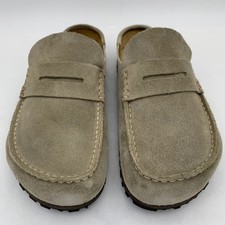 Birkenstock New w/o Box Naples Wrapped Taupe Suede Leather Regular 1029675 picture