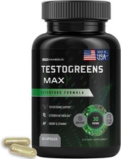 Live Anabolic TestoGreens Max Men's Daily Greens 60 Capsules 30 Servings picture