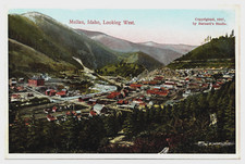 Mullan Idaho Looking West 1910s Aerial View Barnards Studio Germany  Postcard picture