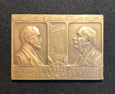 1911 Dollfus & Noack Bronze plaque medal Centenary of Mulhouse Belfort picture