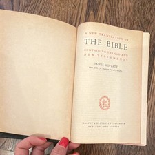Vintage James Moffatt A New Translation of the Bible HC Harper & Brothers 1935 picture