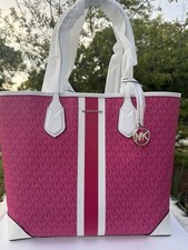 AUTHENTIC Michael Kors Woman Bag Eva Large Signature Logo Tote Bag NWT picture